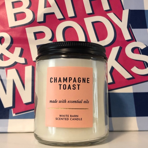 Bath & Body Works Other - New! Set of 2 Champagne Toast Single wick candles